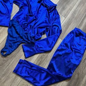 Sleek Blue Women's 2 Piece Set (Jumpsuit)